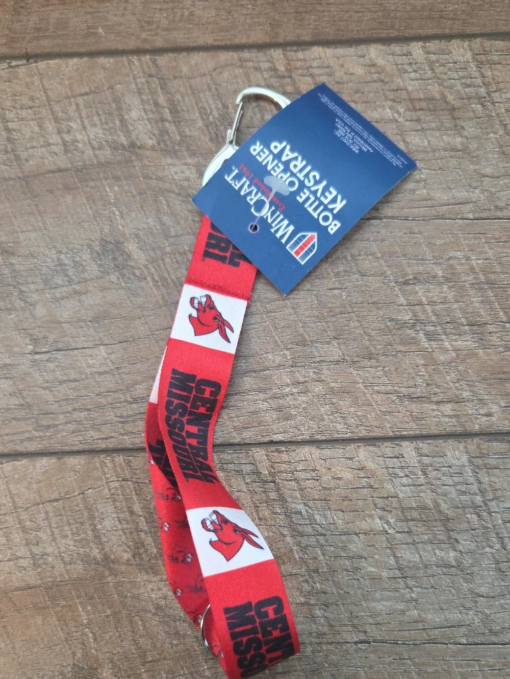 University Of Central Missouri Key Fob And Bottle Opener Keystrap
